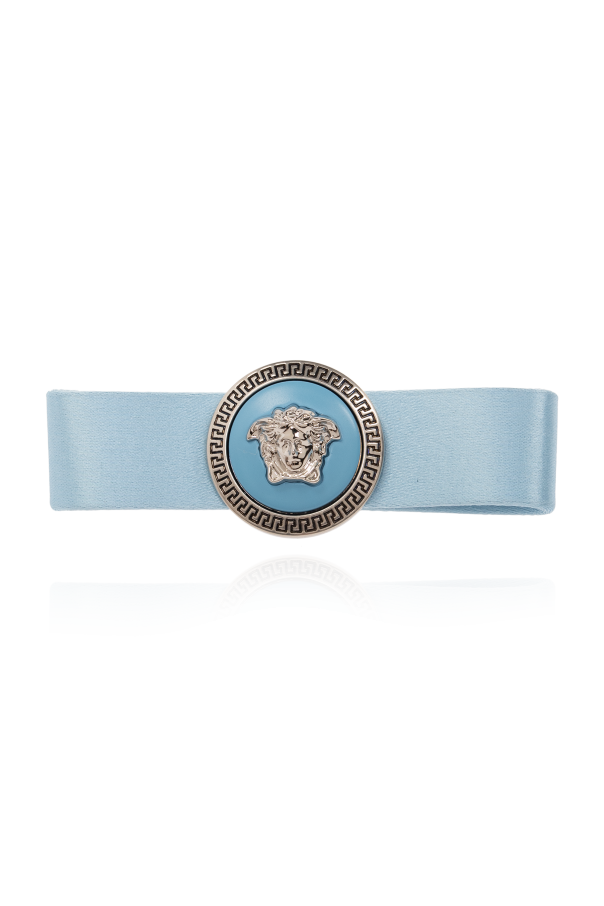【関税＆送料込み】Versace Hair Clip Gianni Ribbon Hair Clip Black | VERSACE US